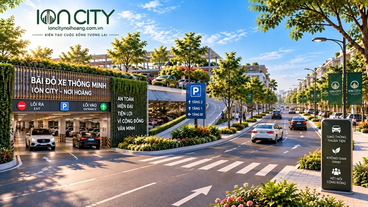hệ thống bãi đỗ xe nội hoàng ion city