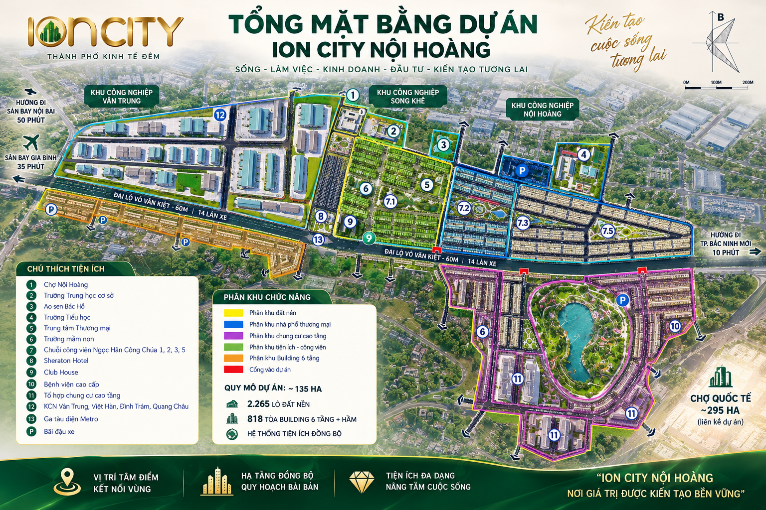 mặt bằng dự án ion city nội hoàng