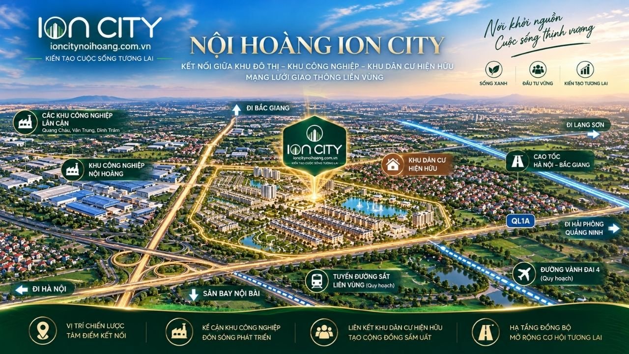 nội hoàng ion city Kết nối giữa khu vực Bắc Giang cũ và Bắc Ninh